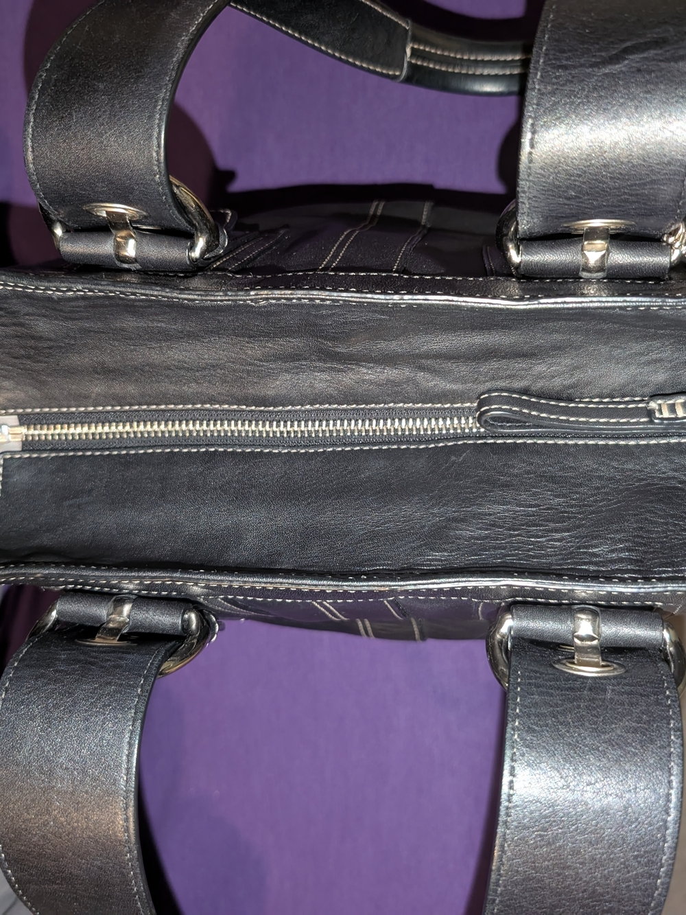 Coach Black Leather Soho Tote #F11093 - Picture 3 of 6